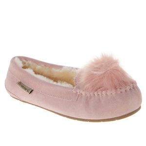 BEARPAW Erika Suede Sheepskin Cozy Moccasin Sz 8